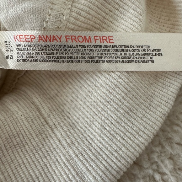 Women's Anthropologie Daily Practice Beige and Green Jacket with Nature Print - Picture 8 of 9